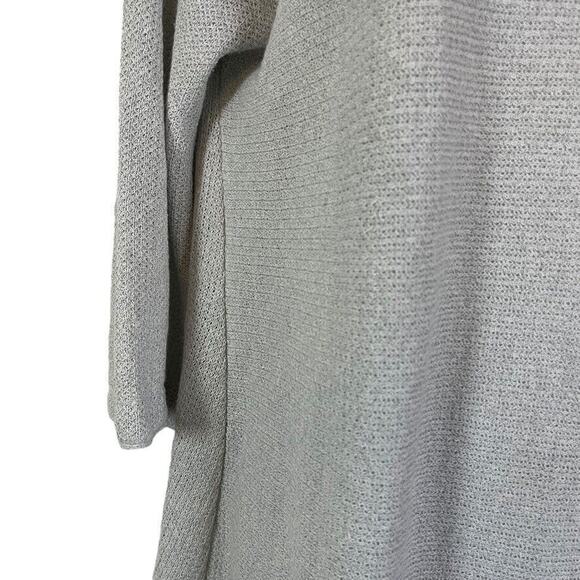 Terra SJ Apparel Womens Light Gray 100% Linen Knit Summer Sweater Lagenlook M - Picture 6 of 16